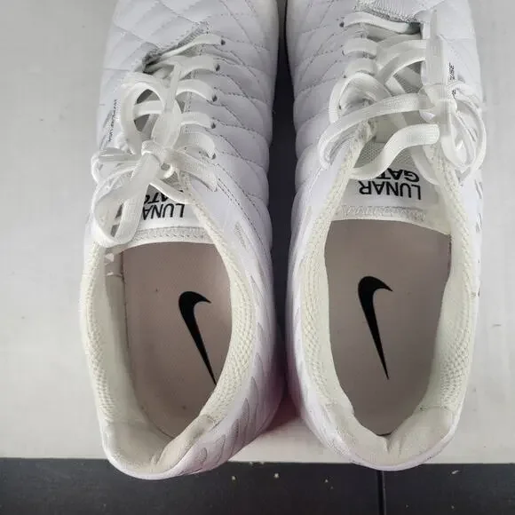 Nike Lunargato II White Gum Black Mesh Leather Men's Athletic Shoes Size 10.5 - Picture 6 of 7